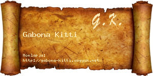 Gabona Kitti névjegykártya